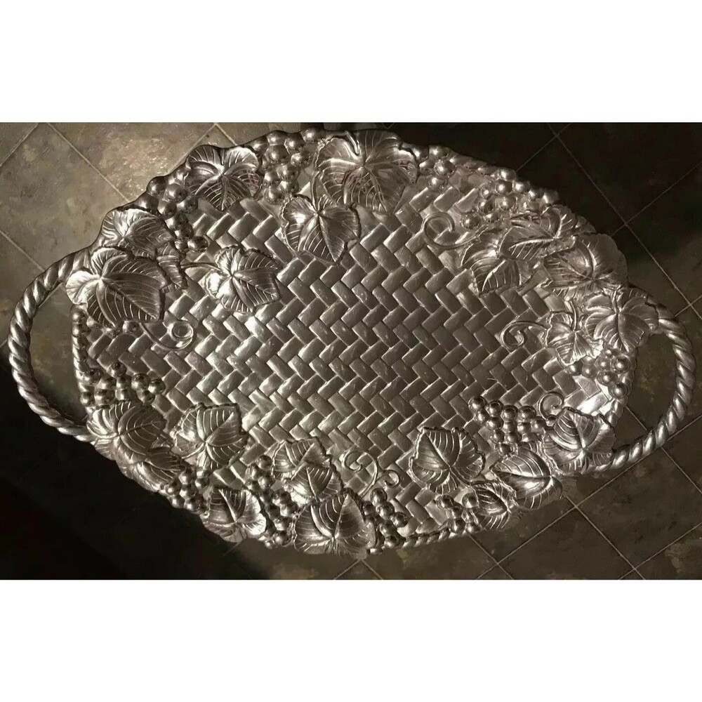 Lenox Metalware Grape Weave Platter